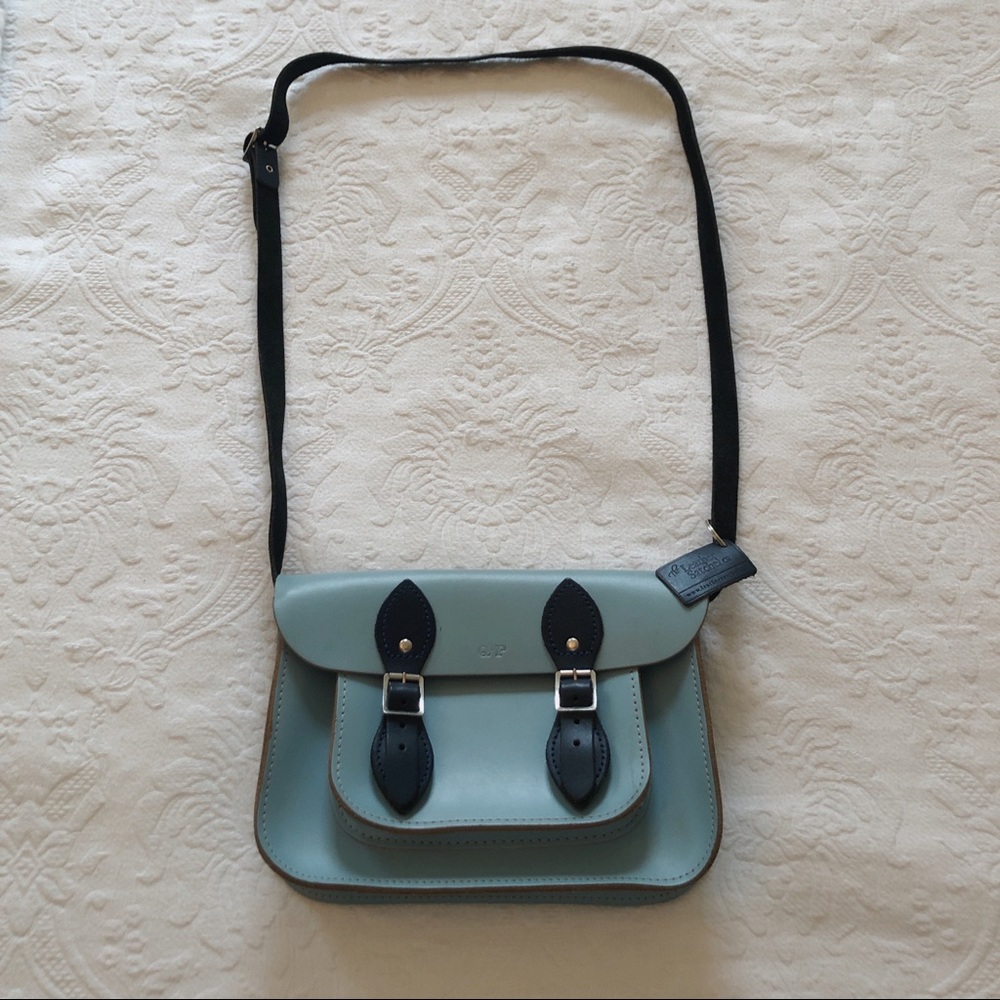 Leather satchel company bag